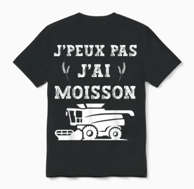 Je Peux Pas J'ai Moisson Cadeau Agriculteur Homme Papa Drôle Unisex T-Shirt - Black