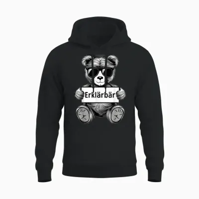 Erklärbär Lehrer Geschenk Abschiedsgeschenk Lehrerin Lustig Unisex Hoodie - Black