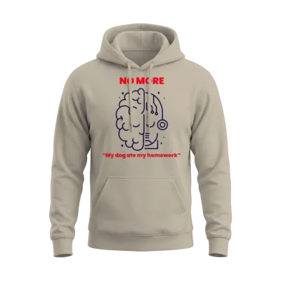 Funny A.i Dog Ate My Homework Excuse Unisex Hoodie - Sand