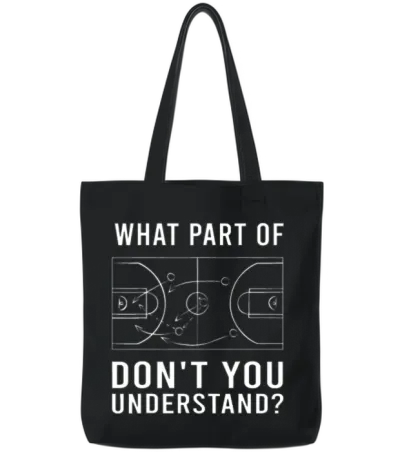 Funny Basketball Coach for Men Women Tactic Diagra Tote Bags - Black