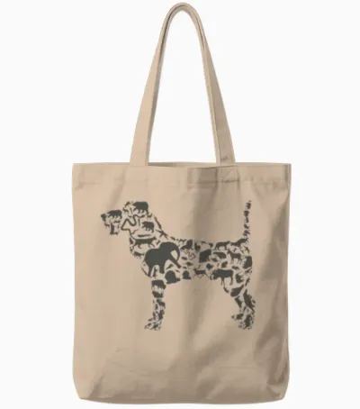 Dog an Animal Tote Bags - Natural
