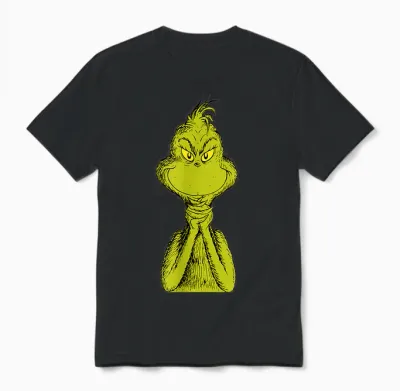 Dr. Seuss Classic Sly Grinch Unisex T-Shirt - Black