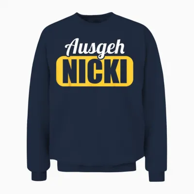 Ddr East Germany East Away Nicki Ossi T-Shirt, Black Unisex Sweatshirt - Navy