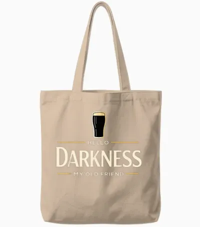 Hello Darkness My Old Friend Irish Beer St. Patrick's Day Tote Bags - Natural