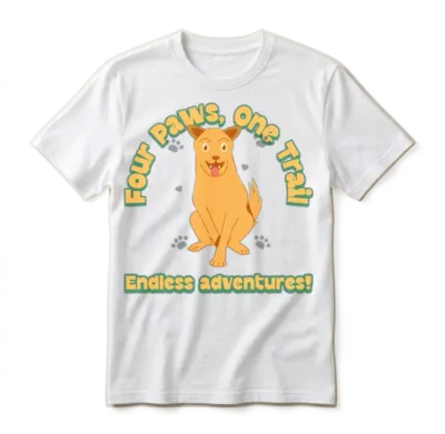 Dog Hiking Endless Adventures! Unisex T-Shirt - White