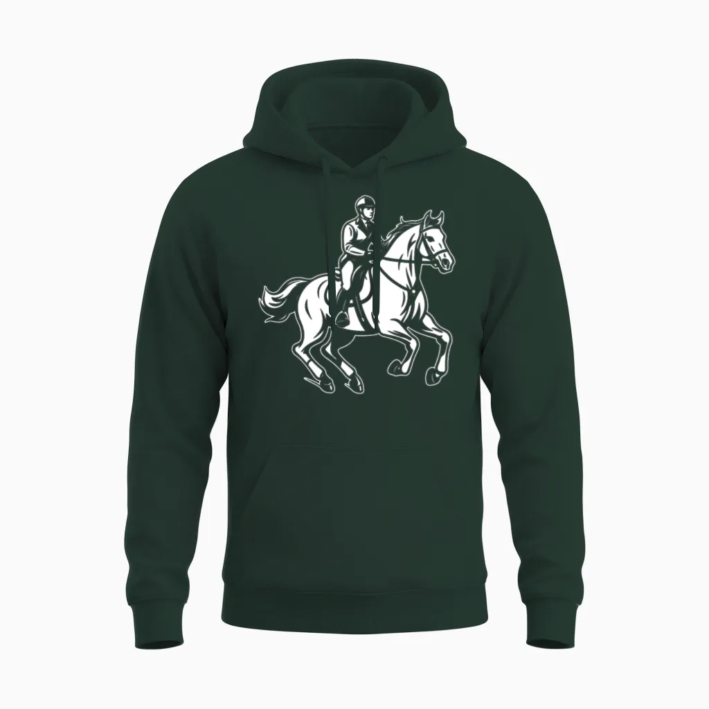 Horse Riding - Lovers Unisex Hoodie in Forest