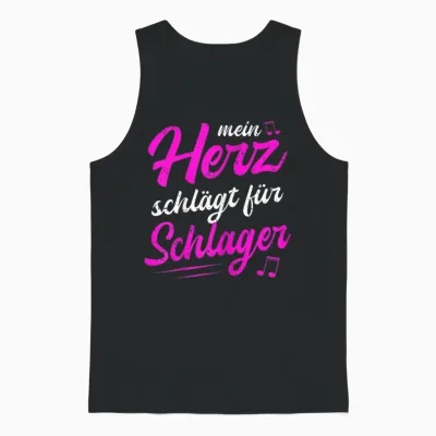 Mein Herz Schlägt Für Schlager Volksmusik Gaudi Festival Unisex Tank Top - Black