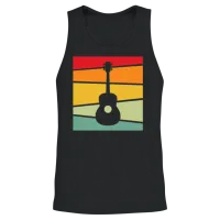 Guitar Retro Unisex Tank Top - Black – 2