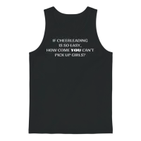 Funny Sarcastic Cheerleading Male Cheerleader Unisex Tank Top - Black – 1