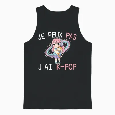 Je Peux Pas J'ai K-Pop Fan Kpop Music Girl K Pop Unisex Tank Top - Black