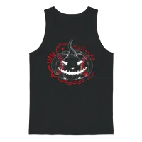 Halloween Shirt, Baseball Scary Pumpkin Sports Unisex Tank Top - Black – 1