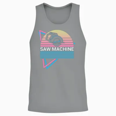 Saw Machine Retro Unisex Tank Top - Sport Grey