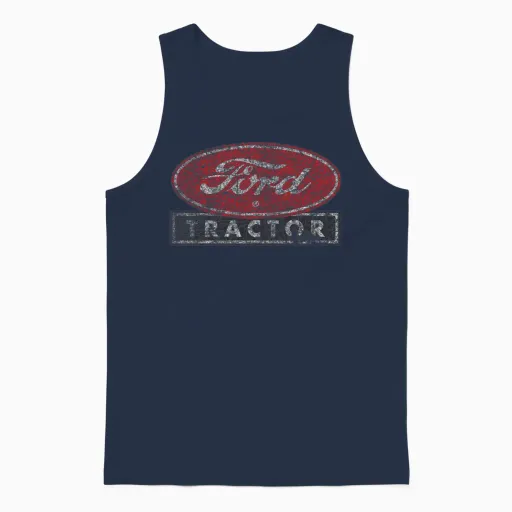 Ford Ford Tractor Birthday Chirstmas Present Unisex Tank Top in Navy