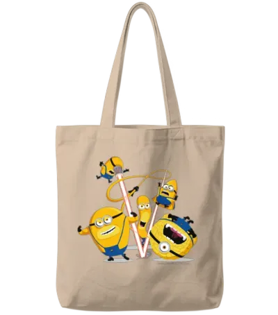 Minions the 5 Mega Minions Tote Bags - Natural