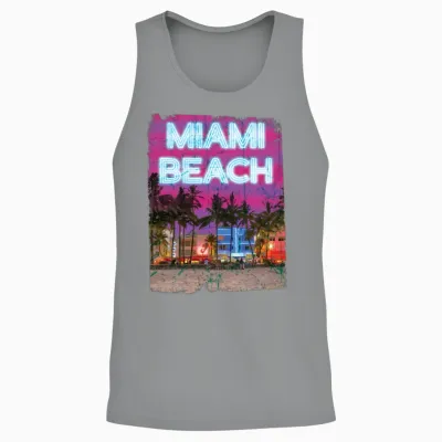 Miami 80er Retro Vaporwave Unisex Tank Top - Sport Grey