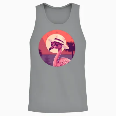 Style Flamingo Lovers Retro Unisex Tank Top - Sport Grey