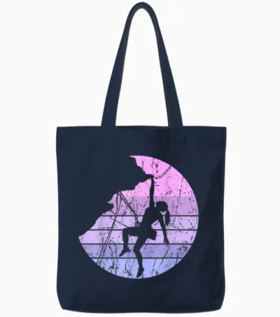 Climbing Climbing Mountaineering Bouldering Climbing Girls Tote Bags - Navy