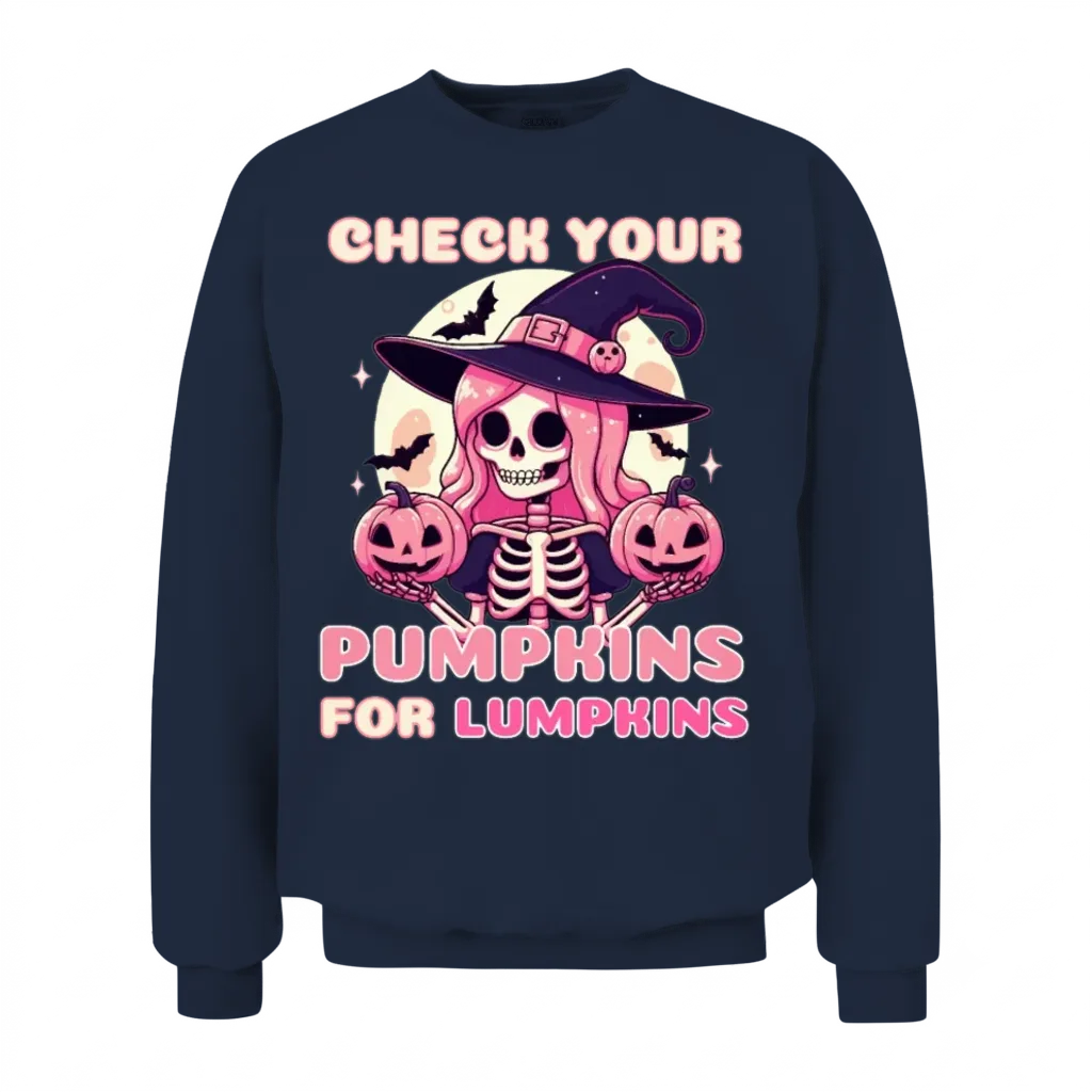 Check Your Pumpkins for Lumpkins Unisex Sweatshirt - Navy
