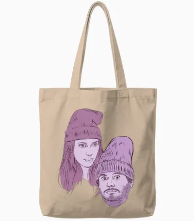 Hila and Ethan from H3h3productions Tote Bags - Natural