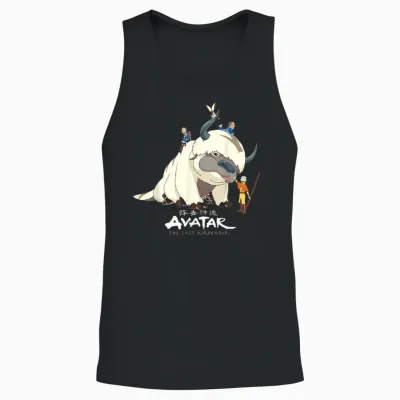 Avatar: the Last Airbender Appa Group Shot Logo Unisex Tank Top - Black