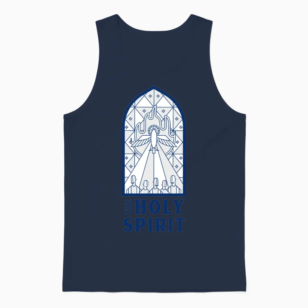 The Holy Spirit Unisex Tank Top in Navy