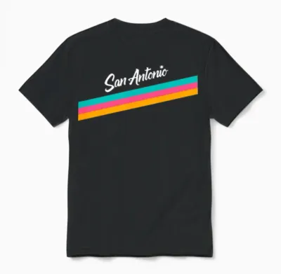 San Antonio Spurs Logo Unisex T-Shirt - Black