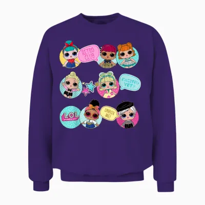 L.o.l. Surprise! Retro Club Aufgeregt, Doch Nicht? Unbox Me! T-Shirt, Blue Unisex Sweatshirt - Purple