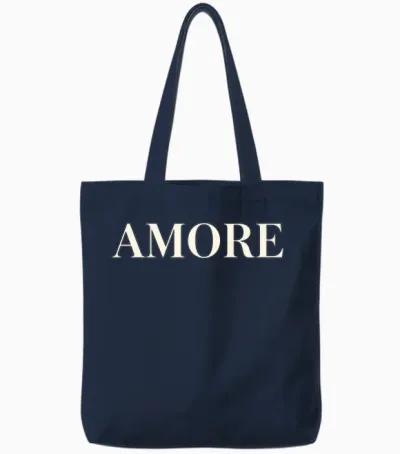 The Amore Signature Tote Bags - Navy