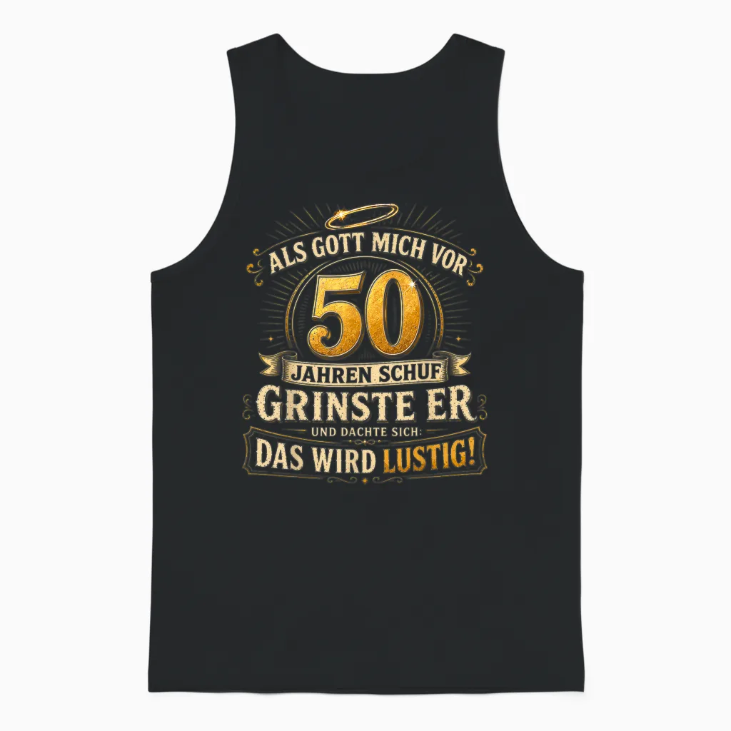50. Geburtstag Mann Frau 50 Jahre Deko 1976 Geschenk Lustig Unisex Tank Top in Black