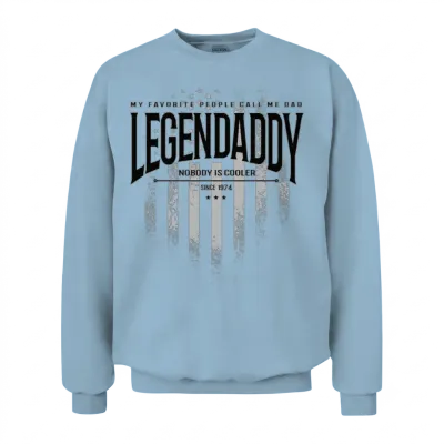 Legendaddy Nobody Is Cooler Since 1974 Unisex Sweatshirt - Light Blue