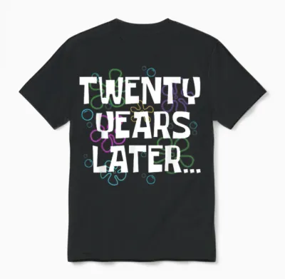 Twenty Years Later Funny 20 Year Old 20th Birthday Party Unisex T-Shirt - Black