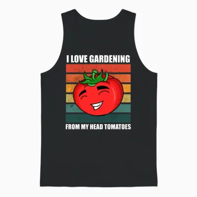 Funny Tomato Outfit Unisex Tank Top - Black