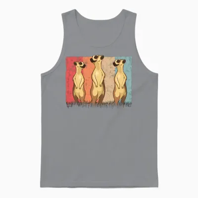 Meerkat Vintage Retro Unisex Tank Top - Sport Grey