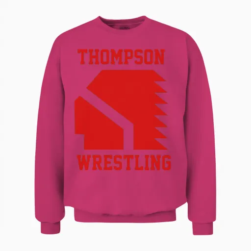 Thompson High School Wrestling (vision Quest) Unisex Sweatshirt in Heliconia
