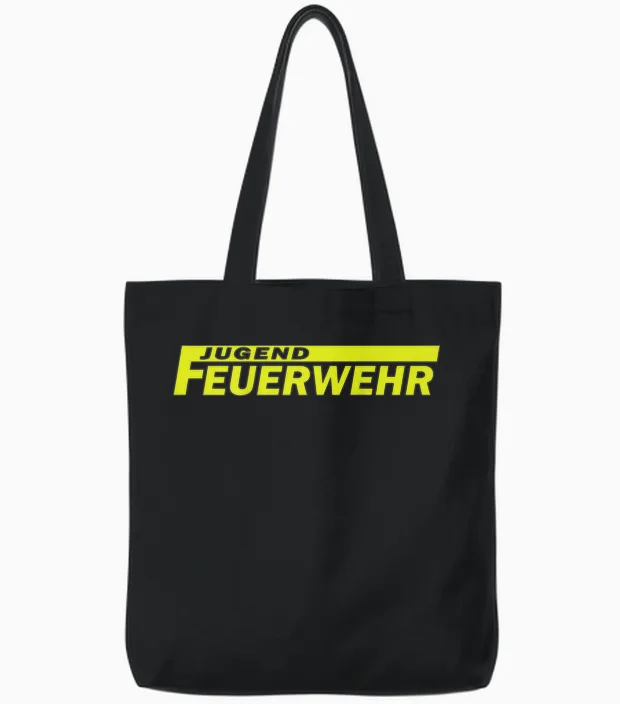Jugendfeuerwehr Schriftzug Groß Rücken - Feuerwehr Tote Bags in Black