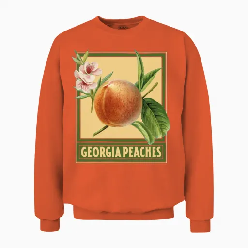 Georgia Peaches / Summer Design Unisex Sweatshirt in Orange