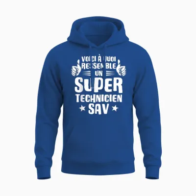 Here's What a Super Technician Sav T-Shirt Looks Like Unisex Hoodie - Royal
