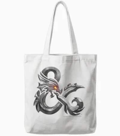 Dungeons & Dragons: Honor Among Thieves Ampersand Logo T-Shirt Small Tote Bags - White