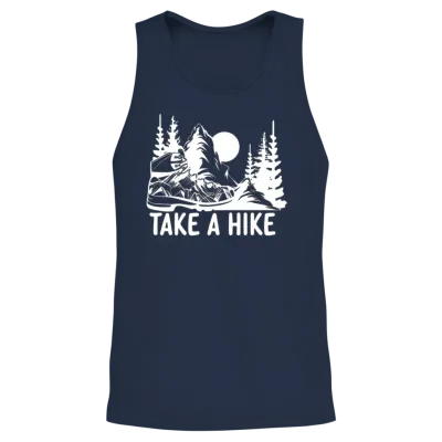 Go for a Hike, Take a Hike Unisex Tank Top - Navy