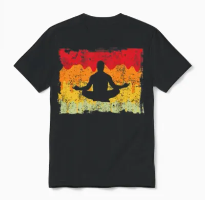 Yoga Retro Unisex T-Shirt - Black