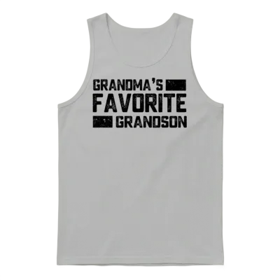 Grandma S Favorite Grandson Unisex Tank Top - Ash