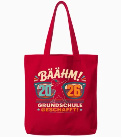Grundschule Abschluss 2026 Junge Gymnasium Tote Bags - Red
