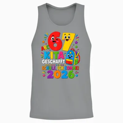 67 Kita Geschafft 2026 Kita Abgänger Kinder Unisex Tank Top - Sport Grey