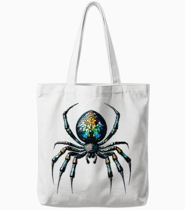 Polygon Art Araignée Araignées Tote Bags in White