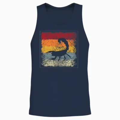 Scorpio Retro Unisex Tank Top - Navy