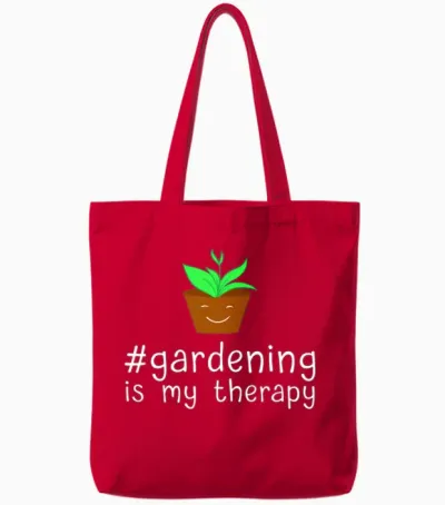 Funny Gardener Gift Tote Bags - Red