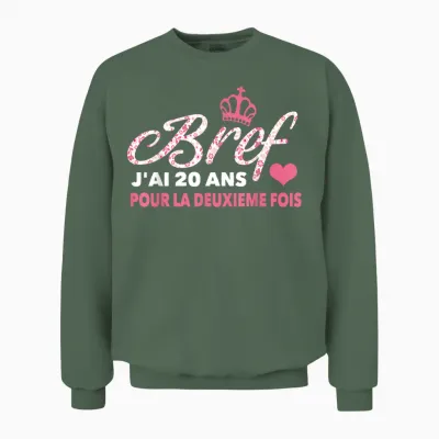 40 Years Anniversary Woman Vintage 1982 Humour Gift Unisex Sweatshirt - Military Green