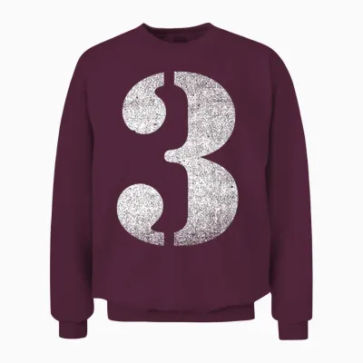 Die Zahl 3 | Ein Design Mit Der Zahl Drei Unisex Sweatshirt - Maroon