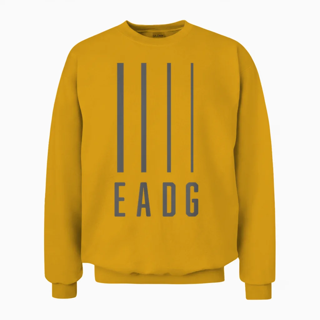 Bass Guitarist/bass Player Gift - Eadg 4 String Unisex Sweatshirt in Gold