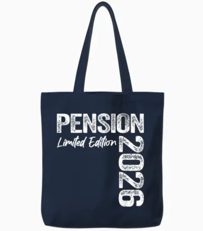 Pension 2026 Tote Bags - Navy